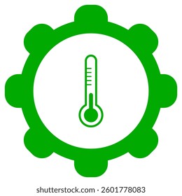 Thermometer and wheel on white