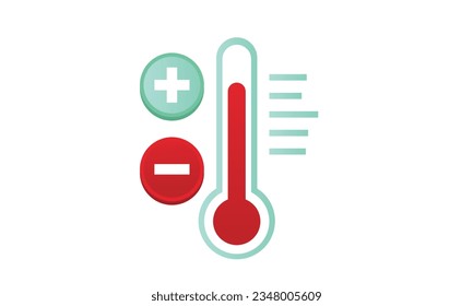 Thermometer.on white background.Vector Design Illustration.