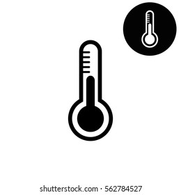 Thermometer  - white vector icon