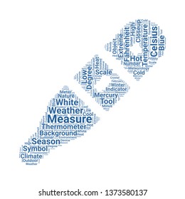 thermometer word cloud. tag cloud about thermometer