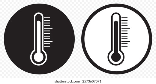 thermometer with yellow blue red scale, climate control, weather change, flat vector bicolor icon, weather icon. Temperature thermometer icon collection on transparent background. eps 10.
