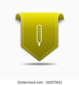 Thermometer Yellow Vector Icon Design