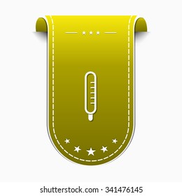 Thermometer Yellow Vector Icon Design
