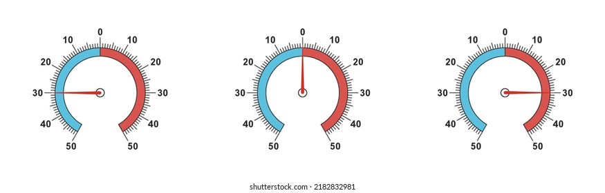 Thermometers Celsius degree set. Vector illustration
