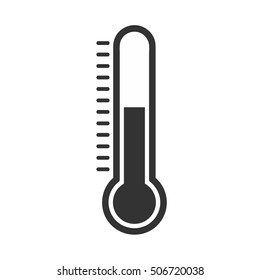 Thermometers in flat style