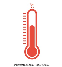 Thermometers in flat style
