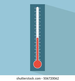 Thermometers in flat style