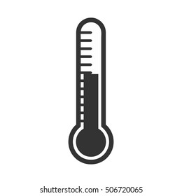 Thermometers in flat style