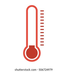 Thermometers in flat style