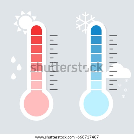 Thermometers hot and cold