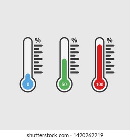 Thermometers icon with different levels design vector