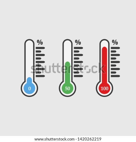 Thermometers icon with different levels design vector