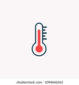 thermometers icon. illustration of thermometers with different levels, flat style.