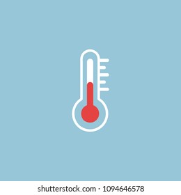 thermometers icon. illustration of thermometers with different levels, flat style.
