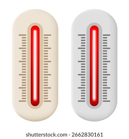 Icono de termómetros. Clipart de Vector aislado sobre fondo blanco.