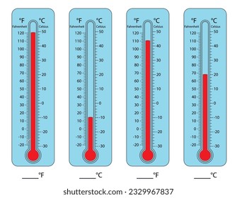 Thermometers scale. temperature. Worksheet. Fahrenheit Celsius scales.
Measuring equipment for weather temperature icon. vector isolated illustration