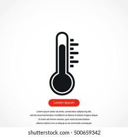 thermometr vector icon, flat design best vector icon