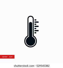 thermometr vector icon, flat design best vector icon