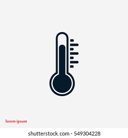 thermometr vector icon, flat design best vector icon