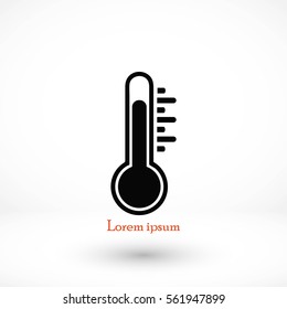 thermometr vector icon, flat design best vector icon
