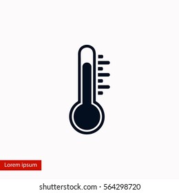 thermometr vector icon, flat design best vector icon