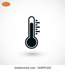 thermometr vector icon, flat design best vector icon