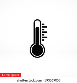 thermometr vector icon, flat design best vector icon