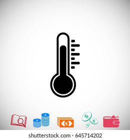 thermometr vector icon, flat design best vector icon