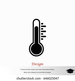 thermometr vector icon, flat design best vector icon