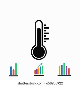 thermometr vector icon, flat design best vector icon