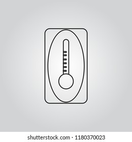 Thermometre icon vector