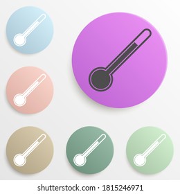 thermometry badge color set. Simple glyph, flat vector of web icons for ui and ux, website or mobile application