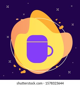 Thermos abstract vector icon. Element of kitchen for mobile concept and web apps illustration. Thin flat icon for website design and development