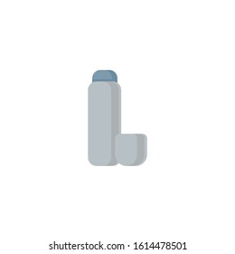 Thermos Bottle flat icon on white background