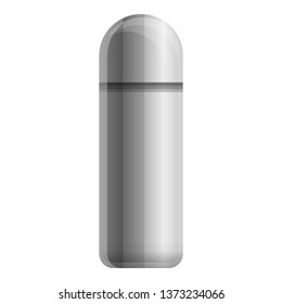Thermos bottle icon. Cartoon of thermos bottle vector icon for web design isolated on white background