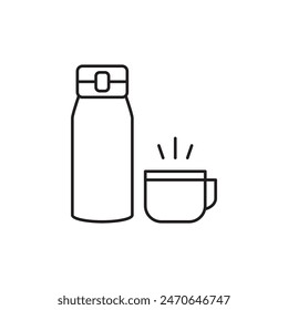 Thermos Bottle icon design, isolated on white background, vector illustration