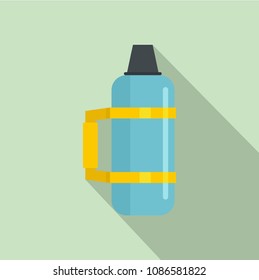 Thermos bottle icon. Flat illustration of thermos bottle vector icon for web design