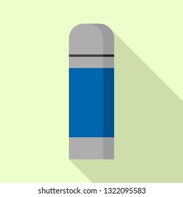 Thermos bottle icon. Flat illustration of thermos bottle vector icon for web design