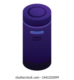 Thermos bottle icon. Isometric of thermos bottle vector icon for web design isolated on white background