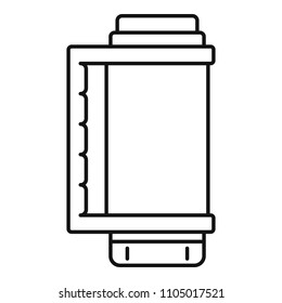Thermos bottle icon. Outline illustration of thermos bottle vector icon for web design isolated on white background