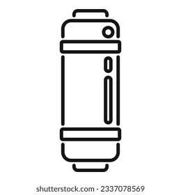 Thermos bottle icon outline vector. Travel vacation. Extreme activity