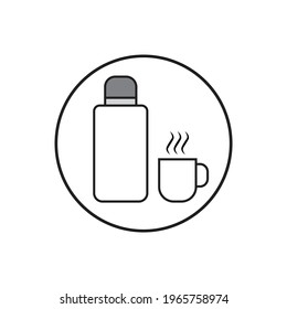 thermos bottle icon vector illustration