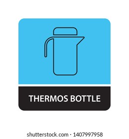 Thermos bottle icon for web and mobile