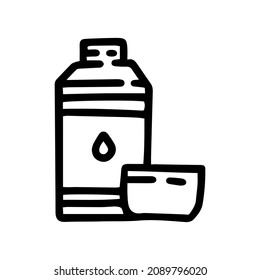 thermos bottle line vector doodle simple icon