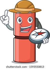 Thermos bottle Scroll A stylized Explorer with a compass