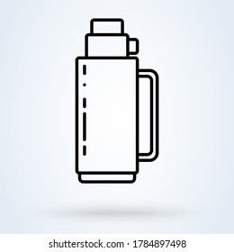 Thermos Bottle. vector Simple modern icon design illustration.