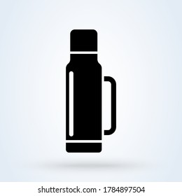Thermos Bottle. vector Simple modern icon design illustration.