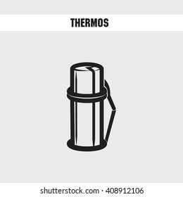 thermos cartoon icon. vector illustration