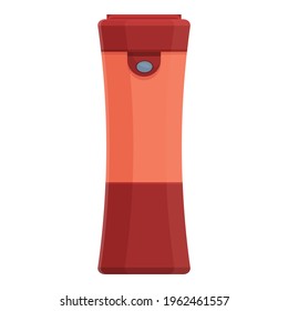 Thermos cup icon. Cartoon of Thermos cup vector icon for web design isolated on white background