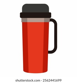 thermos cup vector icon on white background